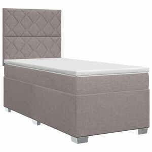 vidaXL Cama box spring com colch&atilde;o Cinzento-acastanhado 80 x 200 cm
