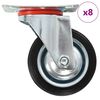 vidaXL 8 pcs rodas girat&oacute;rias 75 mm
