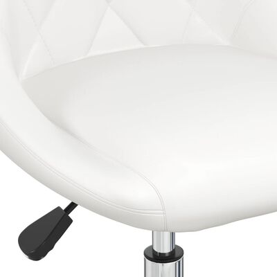 vidaXL Cadeiras de jantar giratórias 4 pcs couro artificial branco
