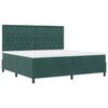 vidaXL Cama Box com colch&atilde;o Verde Escuro 200 x 200 cm Veludo