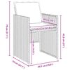 vidaXL Conjunto de Jantar para Jardim com almofada 9 pcs Preto vime PE