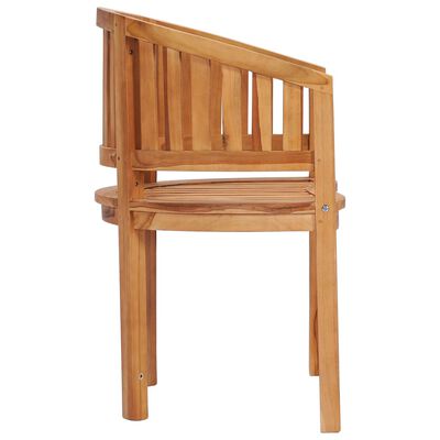 vidaXL Cadeiras de costas redondas 2 pcs madeira de teca maciça