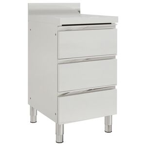 vidaXL Arm&aacute;rio de cozinha comercial com 3 gavetas 50x60x96 cm