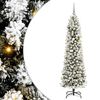 vidaXL &Aacute;rvore de Natal Artificial Branco 210 cm PVC, Metal e Pl&aacute;stico