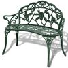 vidaXL Banco de jardim 100 cm alum&iacute;nio fundido verde