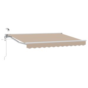 vidaXL Toldo Retr&aacute;til El&eacute;trico Bege e Branco 3,5 x 2 m