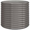 vidaXL Vaso/floreira de jardim a&ccedil;o galvanizado 80x80x68 cm cinza