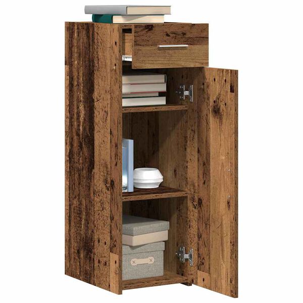 vidaXL Buffet com gaveta Madeira antiga 30 x 42,5 x 93 cm