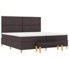 vidaXL Cama Box com colch&atilde;o Marrom Escuro 200 x 200 cm tecido