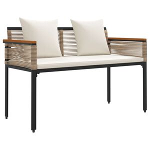 vidaXL Banco de exterior 2 -Seater 117 x 54 x 74.5 cm vime PE