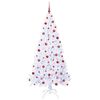 vidaXL &Aacute;rvore de Natal Artificial com 300 LEDs Branco 210 cm PVC e A&ccedil;o