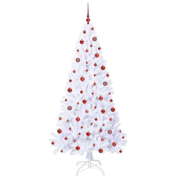 vidaXL &Aacute;rvore de Natal Artificial com 300 LEDs Branco 210 cm PVC e A&ccedil;o