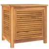 vidaXL Caixa de arruma&ccedil;&atilde;o para jardim com saco 60x50x58 cm teca maci&ccedil;a