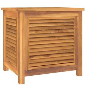 vidaXL Caixa de arruma&ccedil;&atilde;o para jardim com saco 60x50x58 cm teca maci&ccedil;a