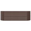 vidaXL Canteiro elevado jardim 224x80x68cm aço galvanizado castanho