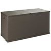 vidaXL M&oacute;vel de arruma&ccedil;&atilde;o para jardim 120x56x63 cm vime PE castanho