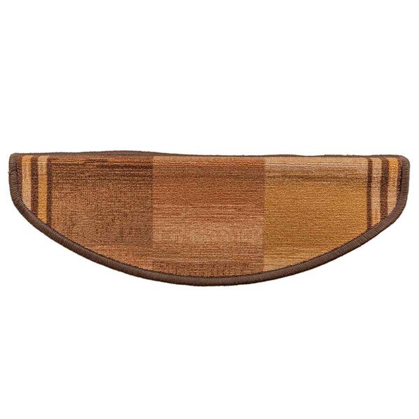 vidaXL Tapetes de escadas adesivos 10 pcs 65x21x4 cm castanho