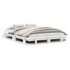 vidaXL Cama sem colch&atilde;o 140x190 cm madeira de pinho maci&ccedil;a branco