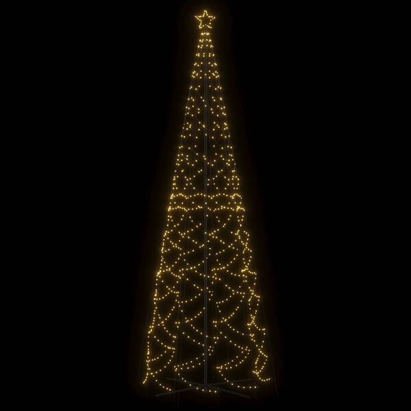 vidaXL &Aacute;rvore de Natal em cone 1400 luzes LED 160x500 cm branco quente