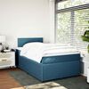 vidaXL Cama boxspring com colchão 120x190 cm veludo azul