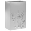 vidaXL Vaso de Jardim Prateado 50 x 30 x 75 cm A&ccedil;o Galvanizado