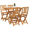 vidaXL Conjunto Bistro de Jardim 5 pcs Castanho