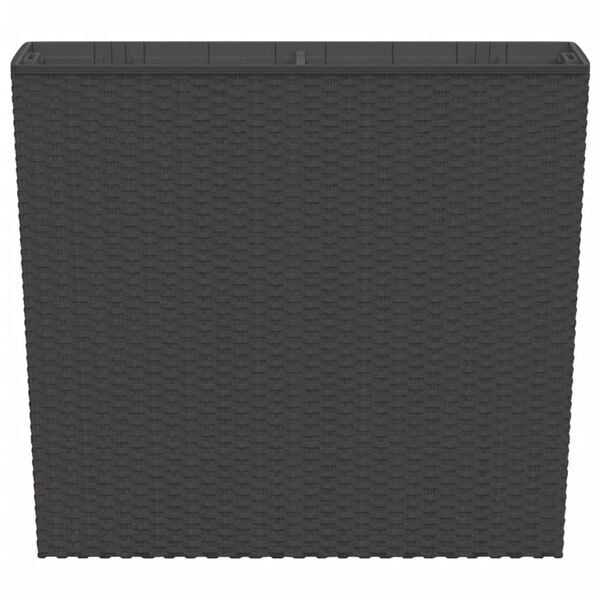 vidaXL Vaso com interior remov&iacute;vel 12 / 44 L vime PP castanho