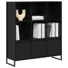 vidaXL Gabinete de Livros 2 pcs Carvalho Preto 99,5 x 30 x 108 cm
