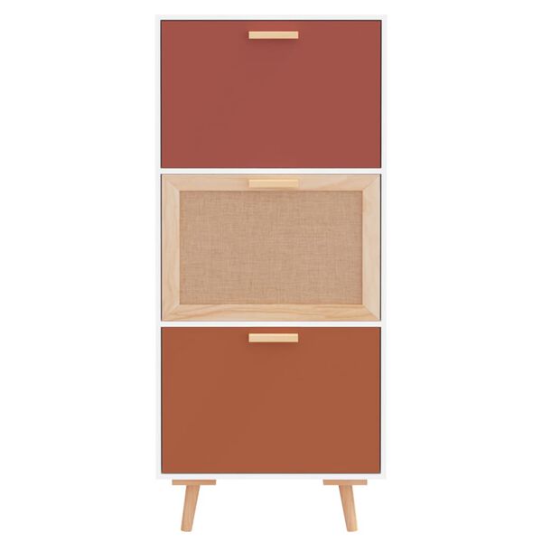 vidaXL Sapateira 52x25x120 cm derivados de madeira branco