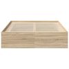 vidaXL Estrutura de cama de casal pequena 120x190 cm carvalho sonoma