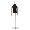 vidaXL Mannequin Ajust&aacute;vel de 120-157 cm com Base Unisexo PP Preto