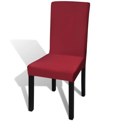 vidaXL 6 pcs capas extensíveis para cadeiras bordô