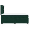 vidaXL Cama boxspring com colch&atilde;o 120x200 cm veludo verde-escuro