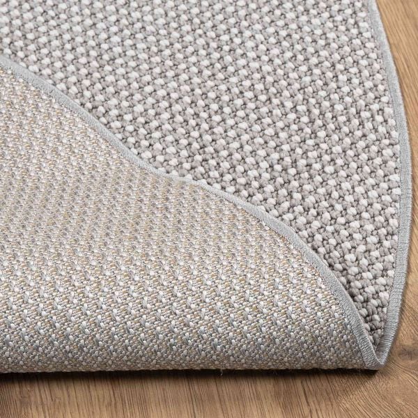 vidaXL Tapetes de &aacute;rea Redondo LUGO Creme e Cinza &Oslash; 160 CM Poli&eacute;ster