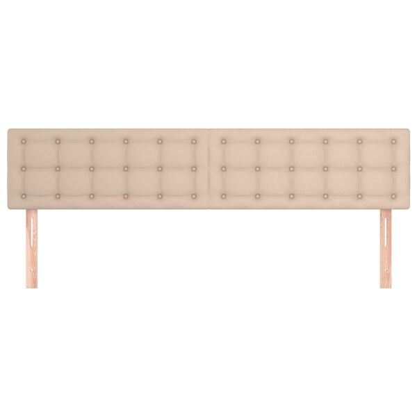 vidaXL Cabeceiras cappuccino 180x5x78/88 cm couro artificial
