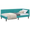 vidaXL Estrutura de Cama de Canto Turquesa 90 cm x 200 cm Veludo