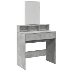 vidaXL Toucador com espelho 80x41x144,5 cm cinzento cimento
