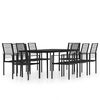 vidaXL 9 pcs conjunto de jantar para jardim preto