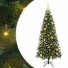 vidaXL &Aacute;rvore de Natal Artificial com 300 LEDs Verde 180 cm PE e PVC