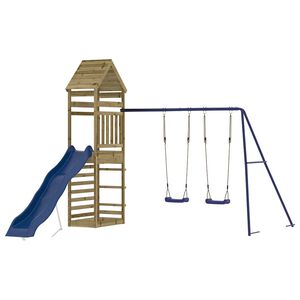 vidaXL Conjunto de brincar para exterior madeira de pinho impregnada