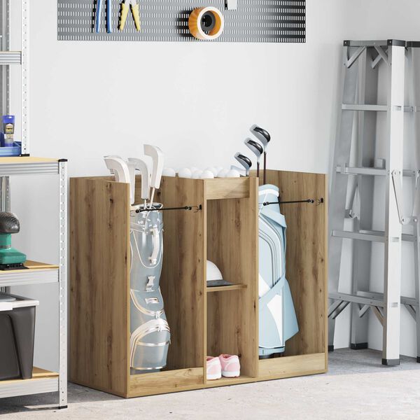 vidaXL Arm&aacute;rio de Golfe Liso Carvalho Artesanal 102 x 45 x 85,5 cm