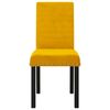 vidaXL Cadeiras de jantar 4 pcs veludo amarelo
