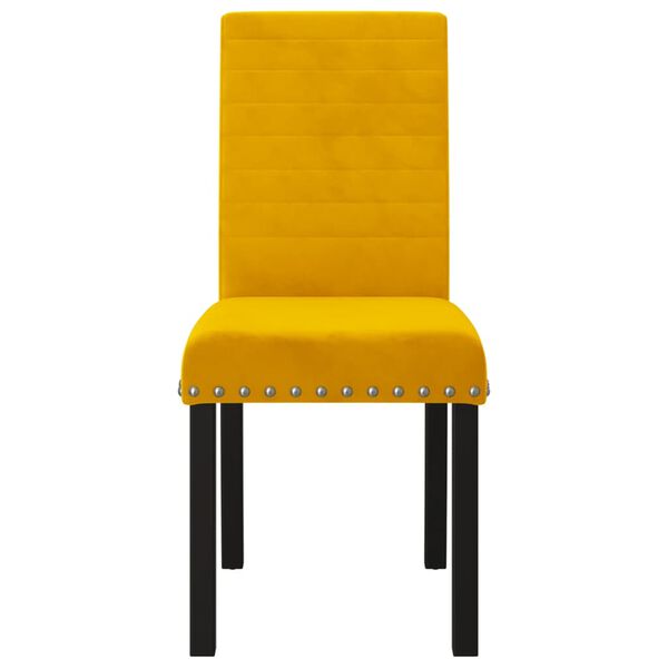 vidaXL Cadeiras de jantar 4 pcs veludo amarelo