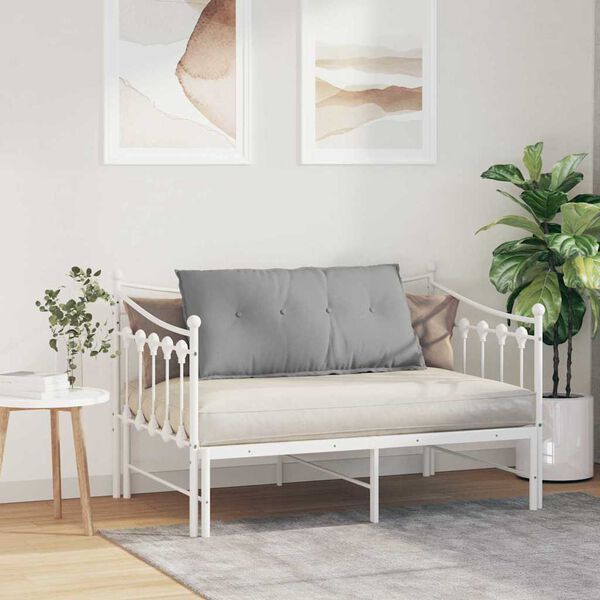 vidaXL Travesseiro para Costas Cinza Nuvem 100 x 19 x 50 cm tecido