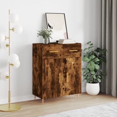 VidaXL Mobile A Parete In Truciolato Legno Antico 69,5x34x90 Cm – Pensile Con Ante Per Soggiorno E Camera