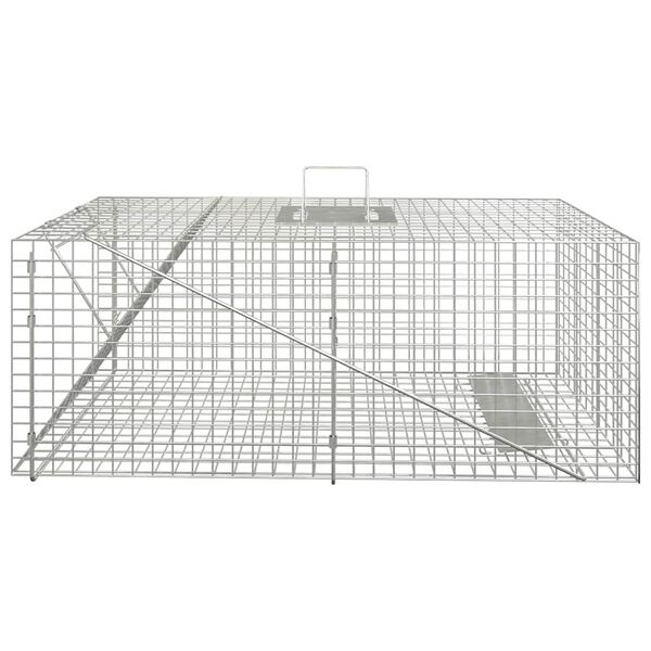 vidaXL Armadilha para animais 64,5x25x26,5 cm Ferro galvanizado