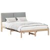 vidaXL Estrutura da cama Marrom e cinza claro 140 x 190 cm