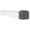 vidaXL Galinheiro com anexo 117x813x123 cm a&ccedil;o galvanizado antracite