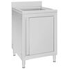 vidaXL Arm&aacute;rio p/ lava-lou&ccedil;a cozinha comercial 60x60x96cm a&ccedil;o inoxid.