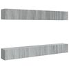 vidaXL M&oacute;veis de TV 8pcs 60x30x30 cm derivados de madeira cinza sonoma